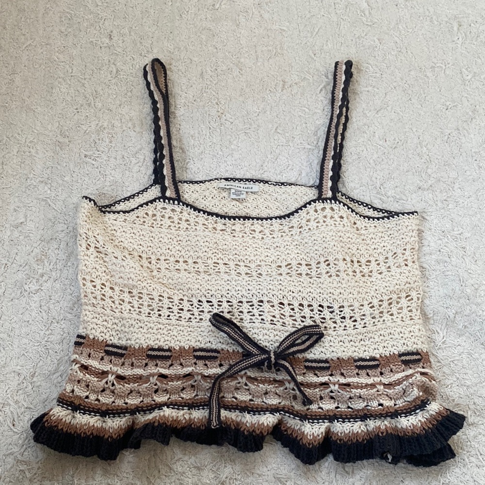 Cream American Eagle tank top